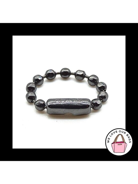 Coach Accessories - NEW 2" COACH DINKY Embossed 2.4mm Gunmetal Gray Ball Chain Bag HangTag Charm Fob